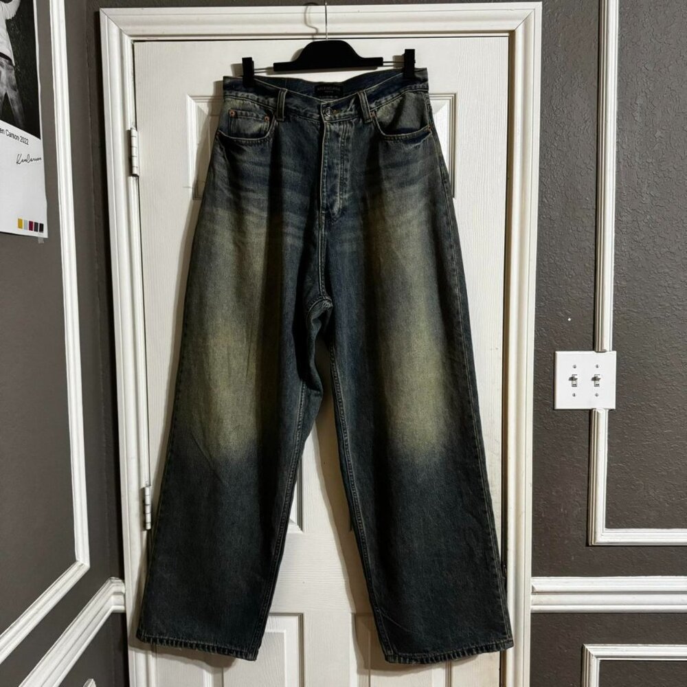 Balenciaga FW22 Waxed Baggy Jeans